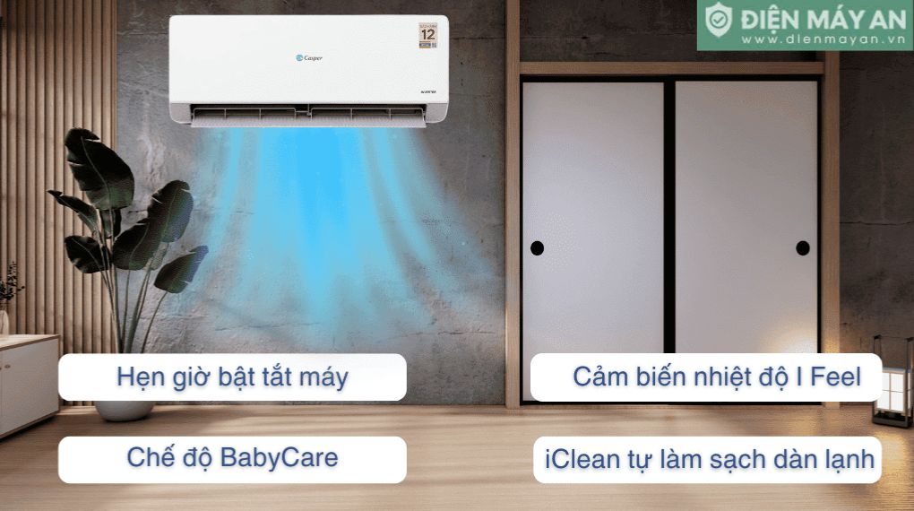 Điều hòa Casper Inverter 9000 BTU 1 chiều QC-09IU36A